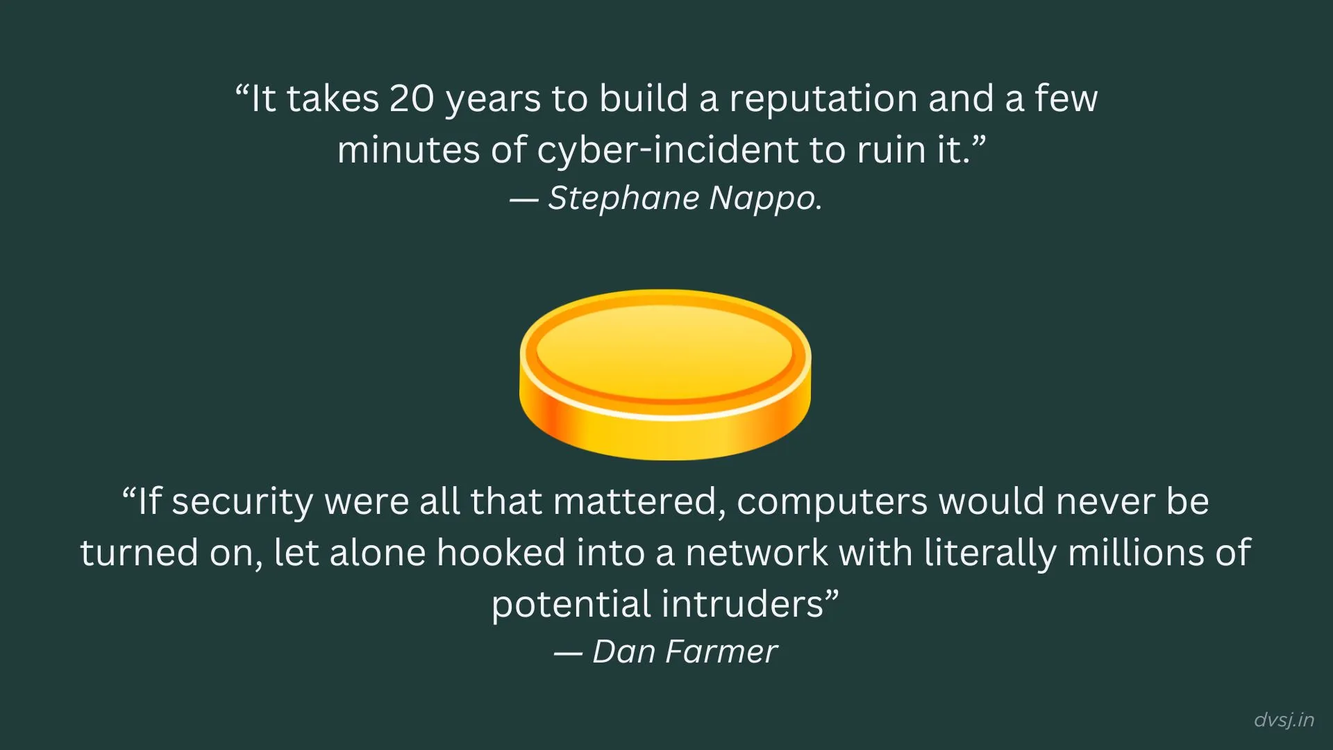 there are two sides to this coin though. Security isn't everything!