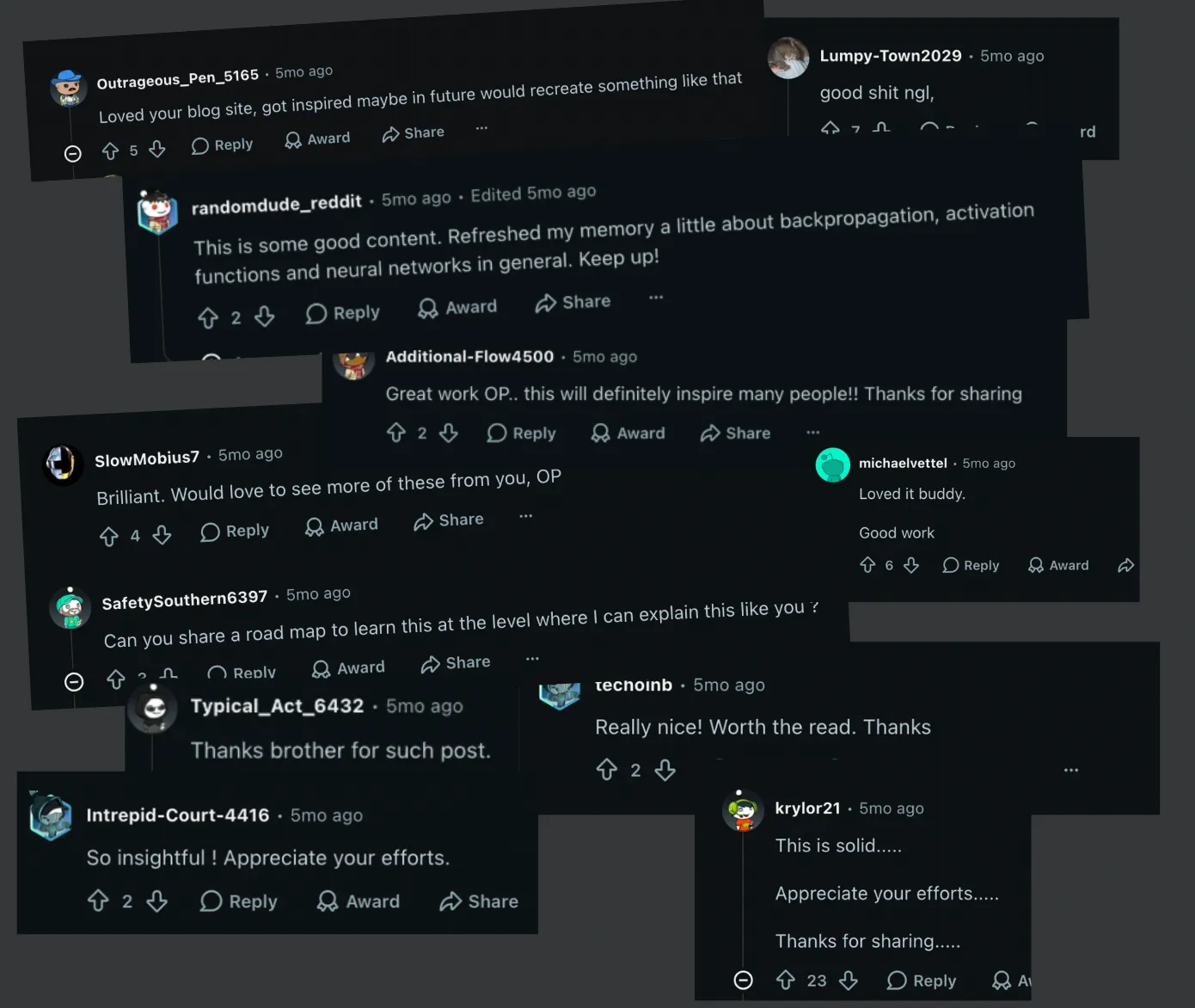 the reason I don't write more often. Usually the dopamine hit from one post is enough to last me a year