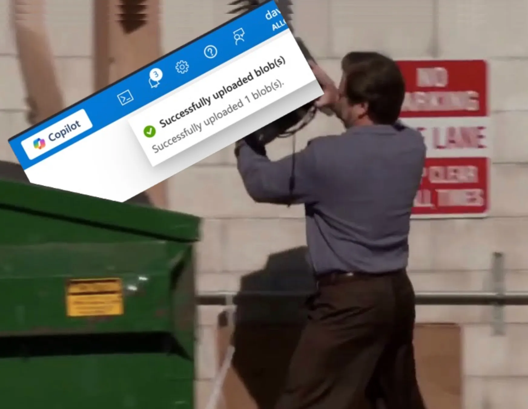 ...right in the trash. Sorry.