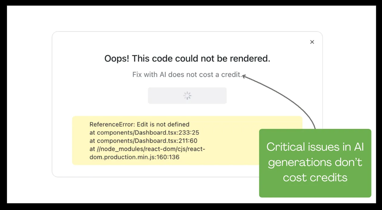 critical fixes don't deplete your credits