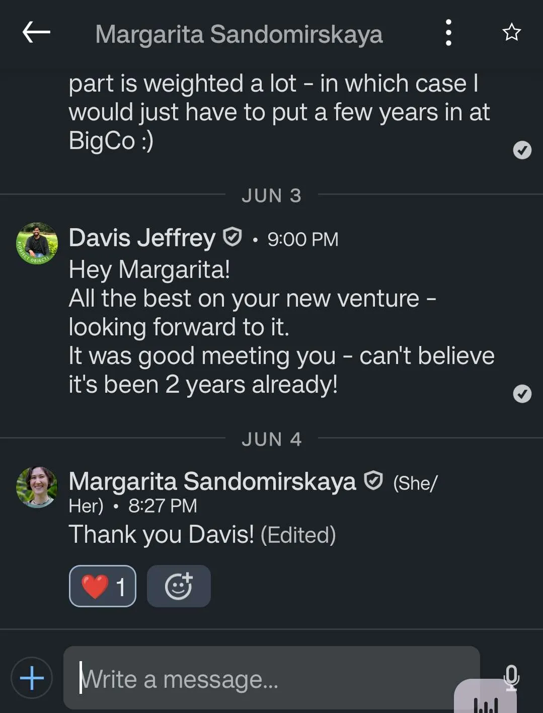 Our last messages from June