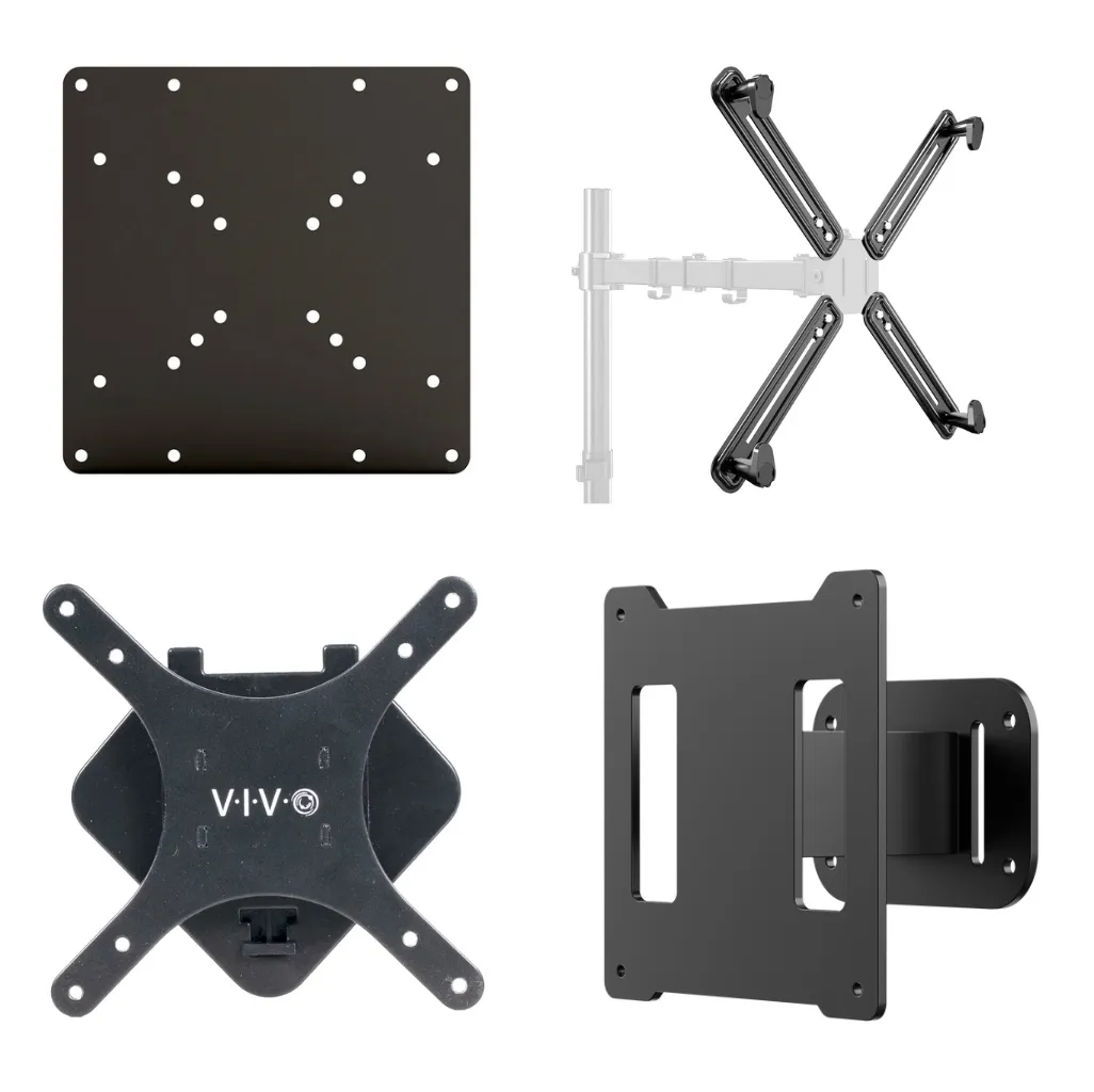 Stands of different shapes/sizes but following the right positioning ratio